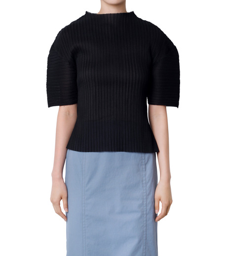 カットソー(長袖+七分) LE CIEL BLEU - LE CIEL BLEU Textured Sleeve Jersey Top 24S62616-13-13-pc9-m.jpg