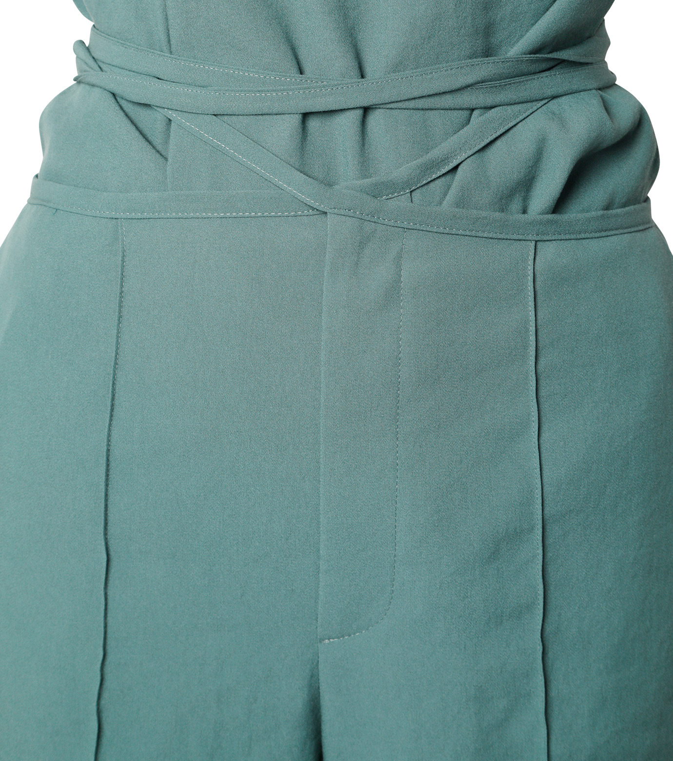ル シェル ブルー - LE CIEL BLEU | Tie Waist Pants-Green-34の