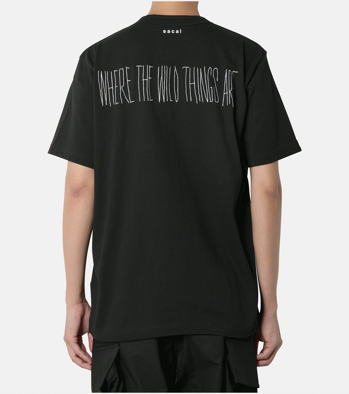 サカイ 20SS マップ柄切替Tシャツ 黒 サイズ3 アシンメトリー 58228622_8_d_215.jpg