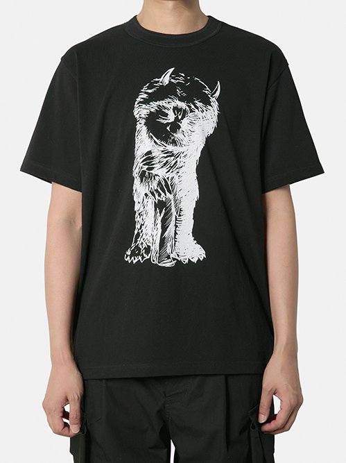 サカイ 20SS マップ柄切替Tシャツ 黒 サイズ3 アシンメトリー サカイ 20SS マップ柄切替Tシャツ 黒 サイズ3 アシンメトリー