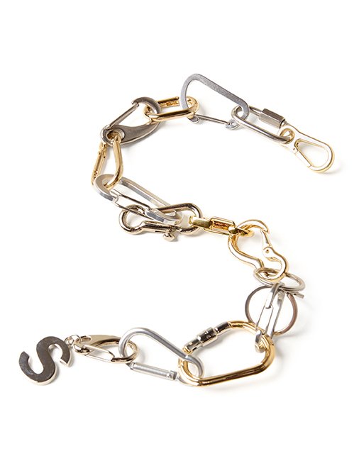 国内より1WEEK【sacai】Carabiner Chain Necklace Carabiner Chain Necklace - GOLDxSILVER 955 (25-01052S