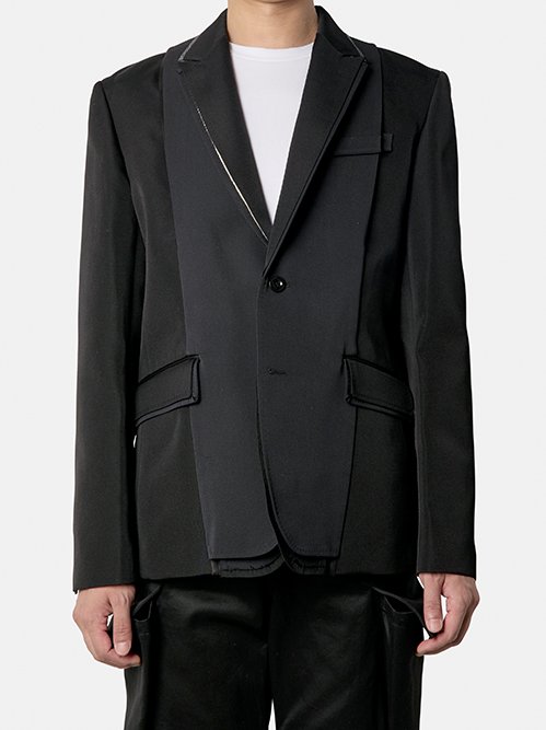 サカイ - sacai | Doeskin x DF Silk Cotton Jacket-Black-2の