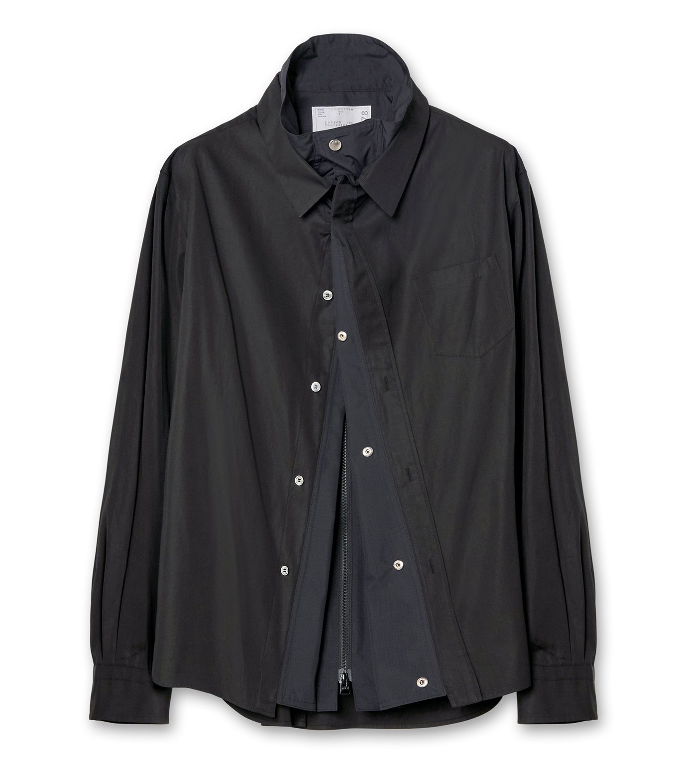 サカイ - sacai | Poplin Shirt-Black-2の通販 | RESTIR リステア