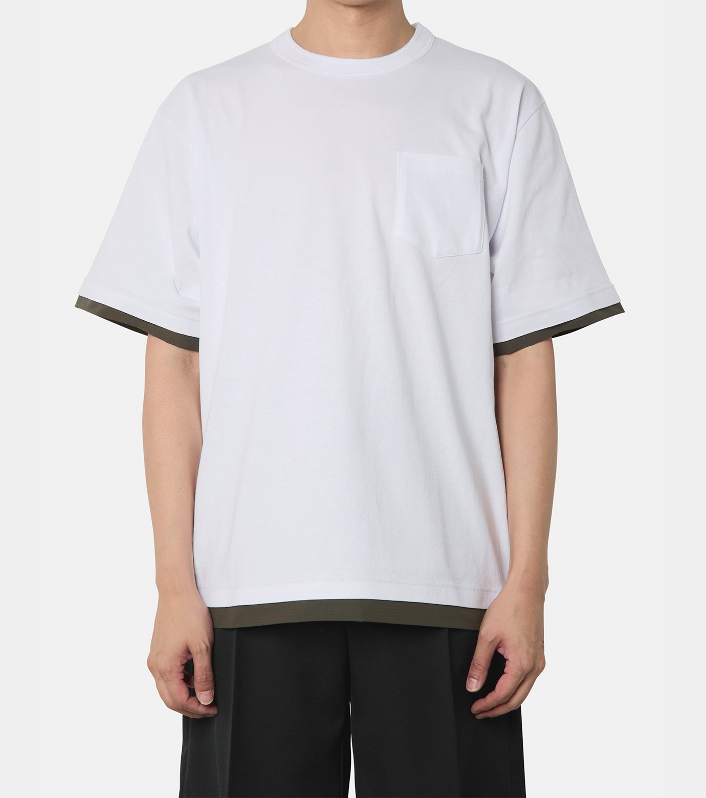 サカイ - sacai | Cotton Jersey T-Shirt-White-2の通販