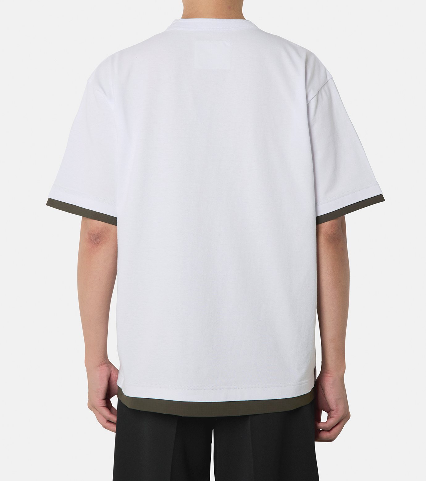 sacai サカイ Tシャツ・カットソー 白 2(M位) 0303925E0147 sacai / サカイ | SIDE ZIP COTTON T-SHIRT / サイドジップ