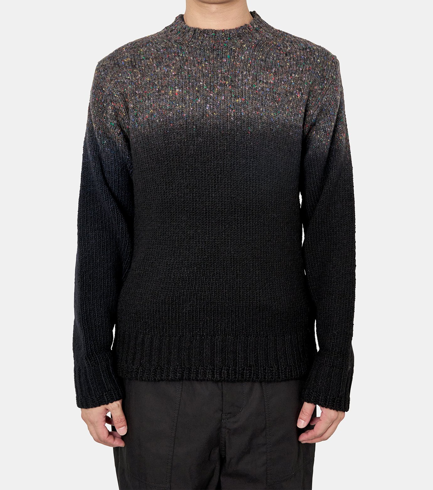 サカイ - sacai | Garment Dye Wool Knit Pullover-Black-2の
