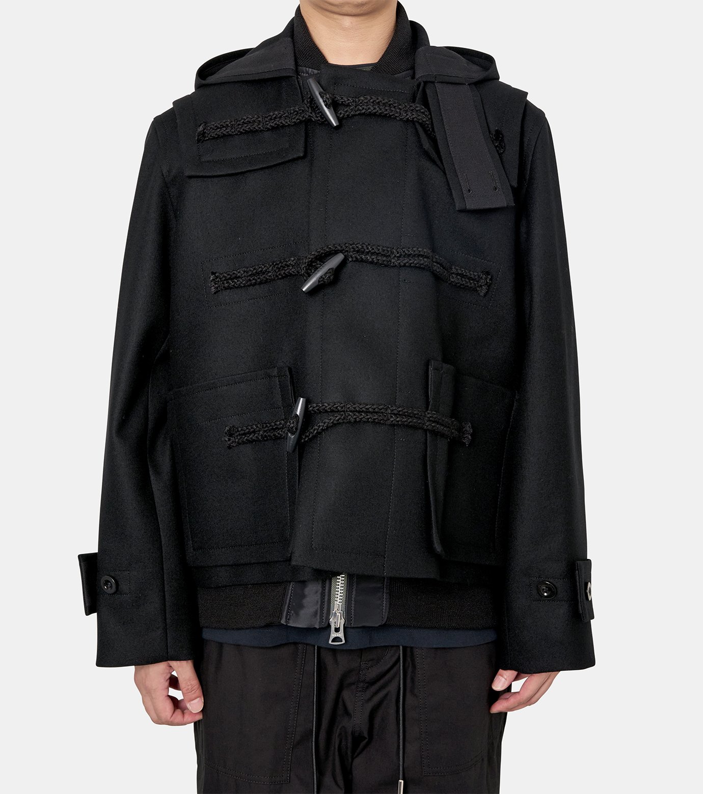 サカイ - sacai | Wool Melton Blouson-Black-2の通販 | RESTIR