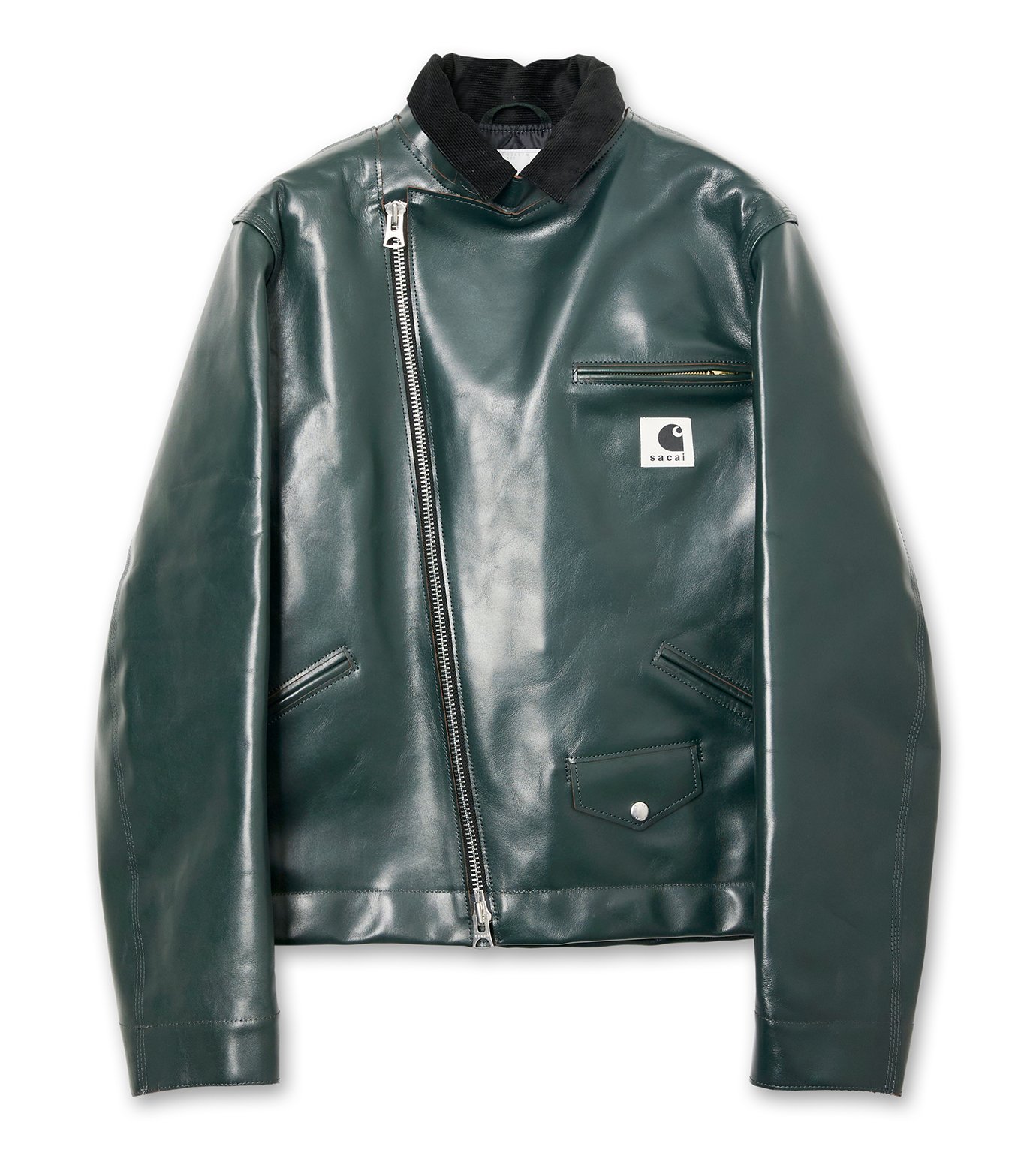 サカイ - sacai | Carhartt WIP Leather Jacket-Green-2の通販
