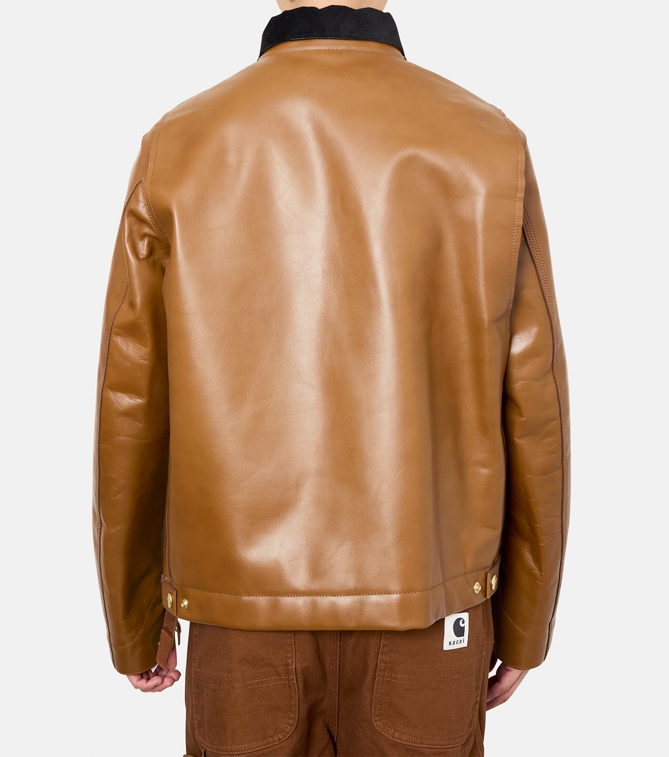 サカイ - sacai | Carhartt WIP Leather Jacket-Brown-2の通販