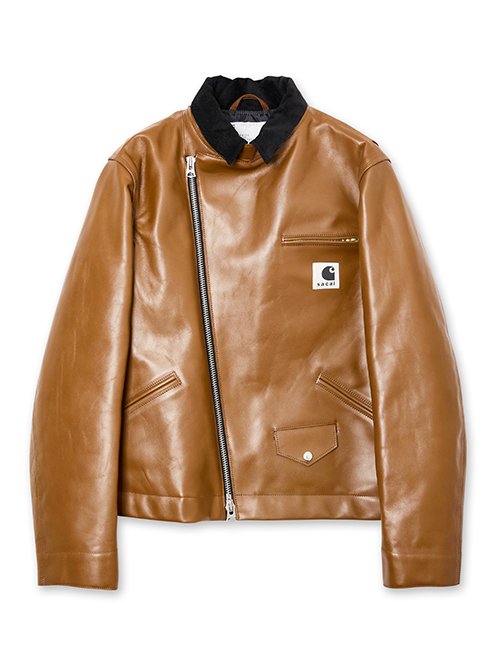 【新品未使用】sacai x carhartt レザージャケット サカイ - sacai | Carhartt WIP Leather Jacket-Brown-2の通販