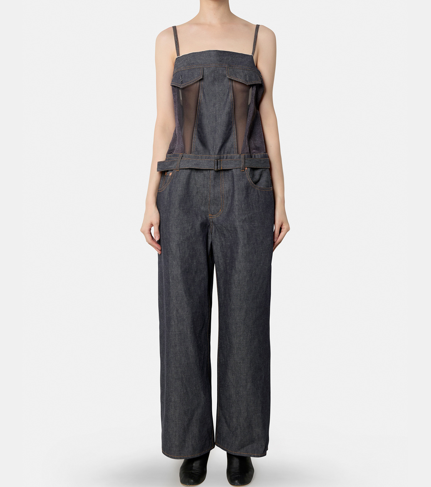 sacai 国内買付 Denim Mix Jumpsuit SACAI | DENIM MIX JUMPSUIT