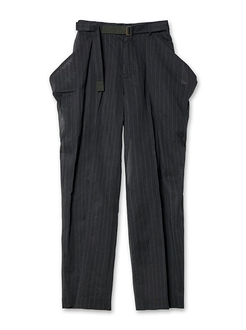 サカイ - sacai | High Twist Voile Pants-Black-1の通販