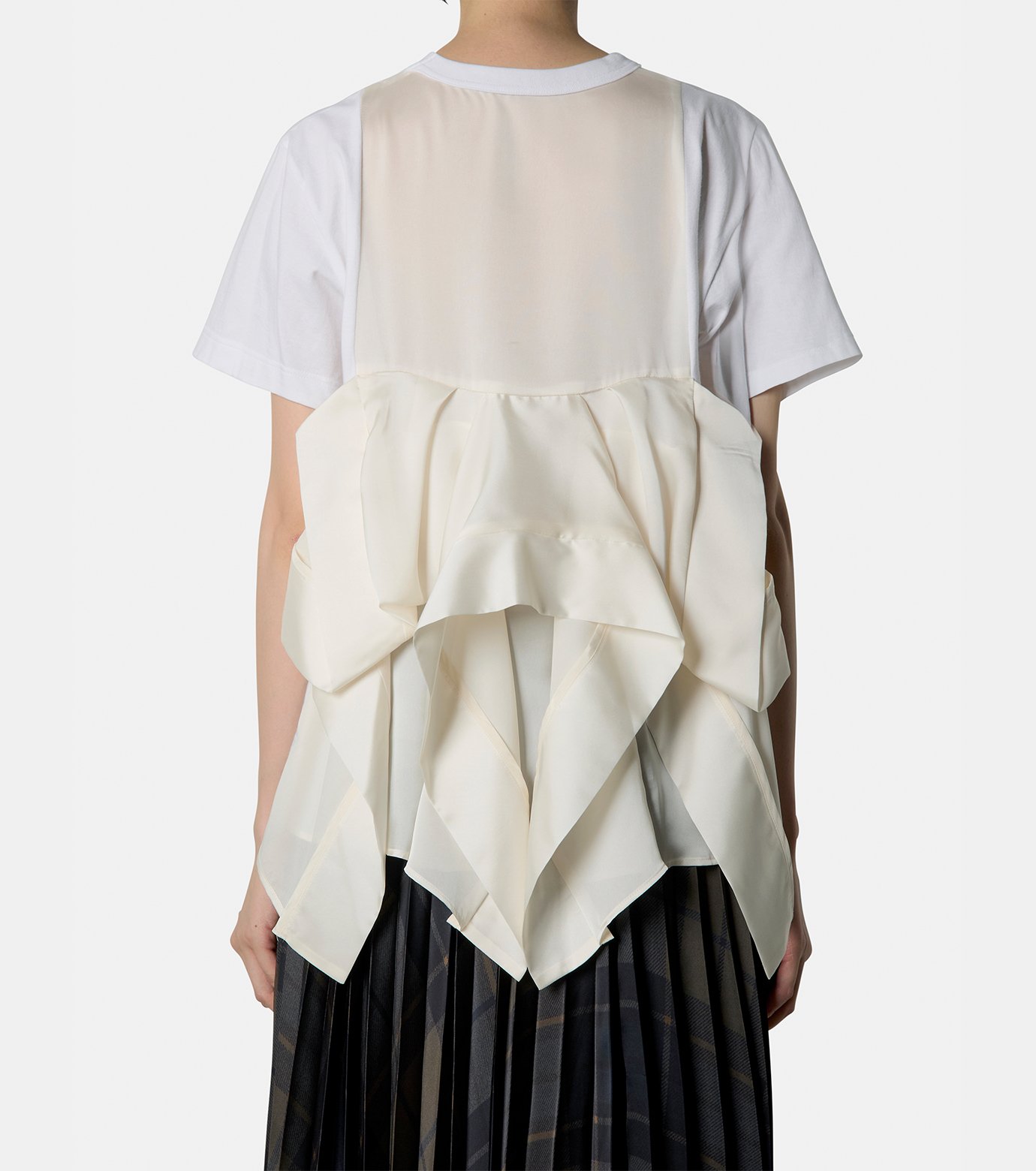 サカイ - sacai | Satin x Jersey T-Shirt-White-1の通販