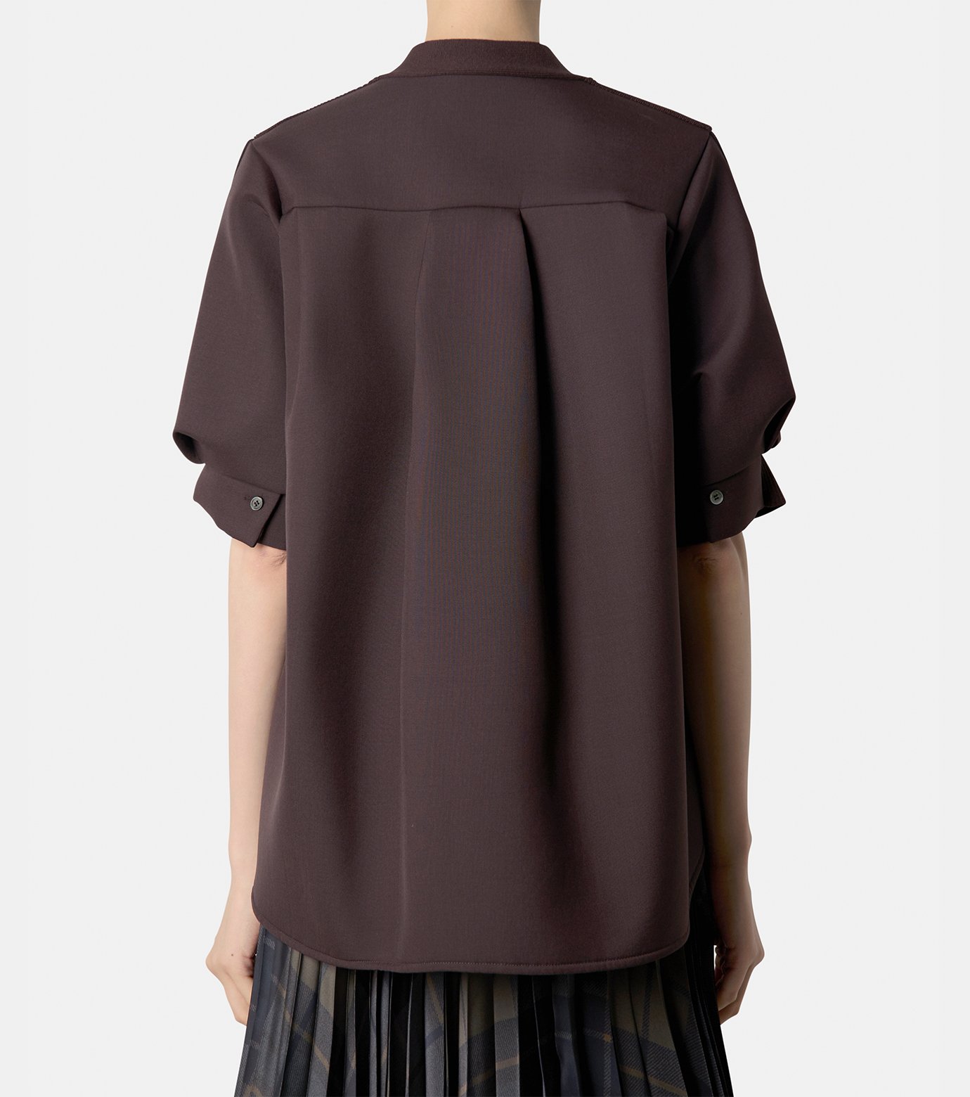 サカイ - sacai | Suiting Mix Knit Cardigan-Brown-1の通販