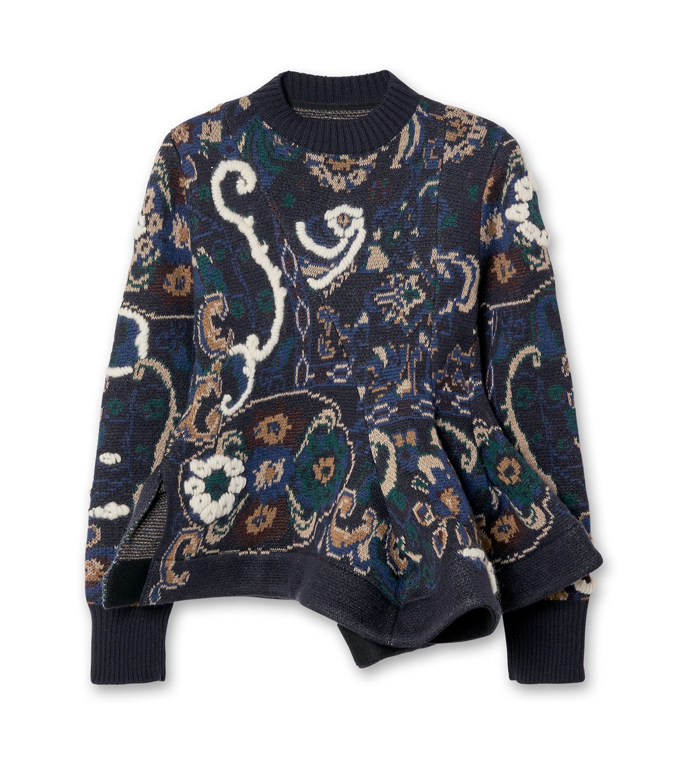 スポーツストア sacai - サカイ | Pullover-Navy-1の通販 Knit Jacquard Floral トップス
