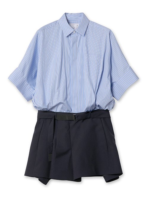 サカイ - sacai | Poplin x Suiting Dress-Light Blue-1の通販
