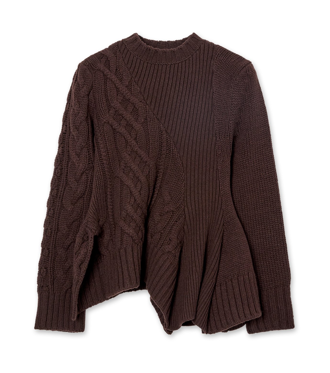 sacai WOOL PULLOVER ニット アシンメトリー 19AW sacai WOOL PULLOVER ニット アシンメトリー 19AW