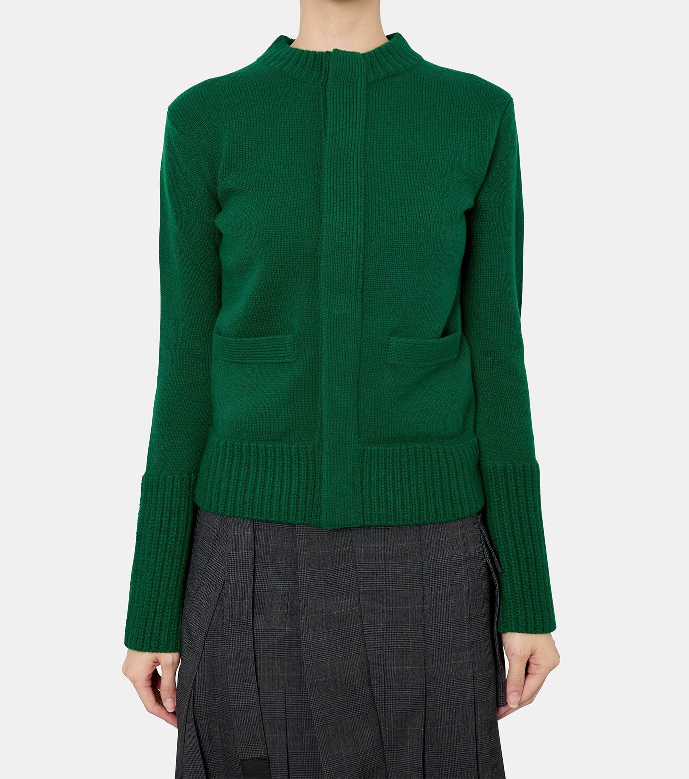 SACAI Woolカーディガン サカイ - sacai | Wool Knit Cardigan-Green-1の通販 | RESTIR リステア