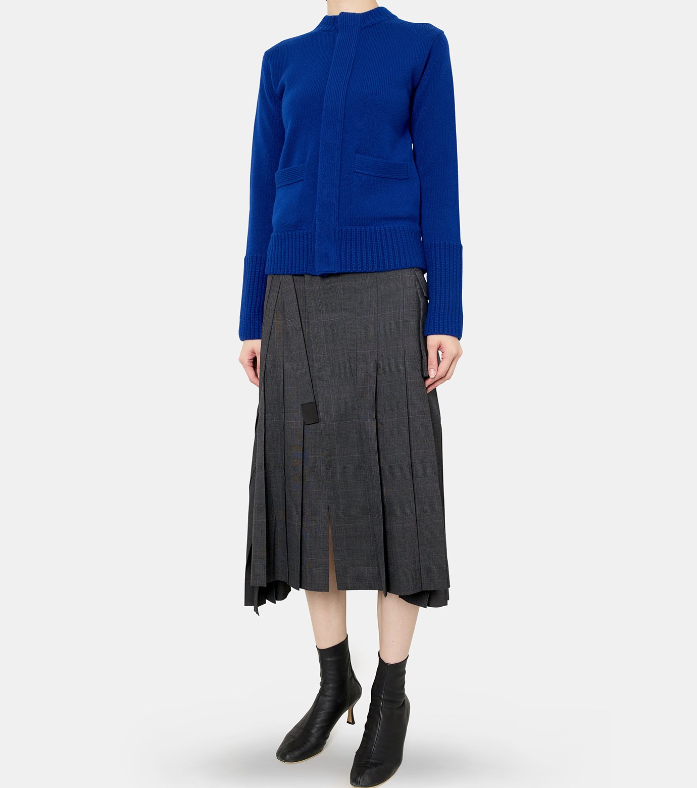 サカイ - sacai | Wool Knit Cardigan-Blue-1の通販 | RESTIR リステア