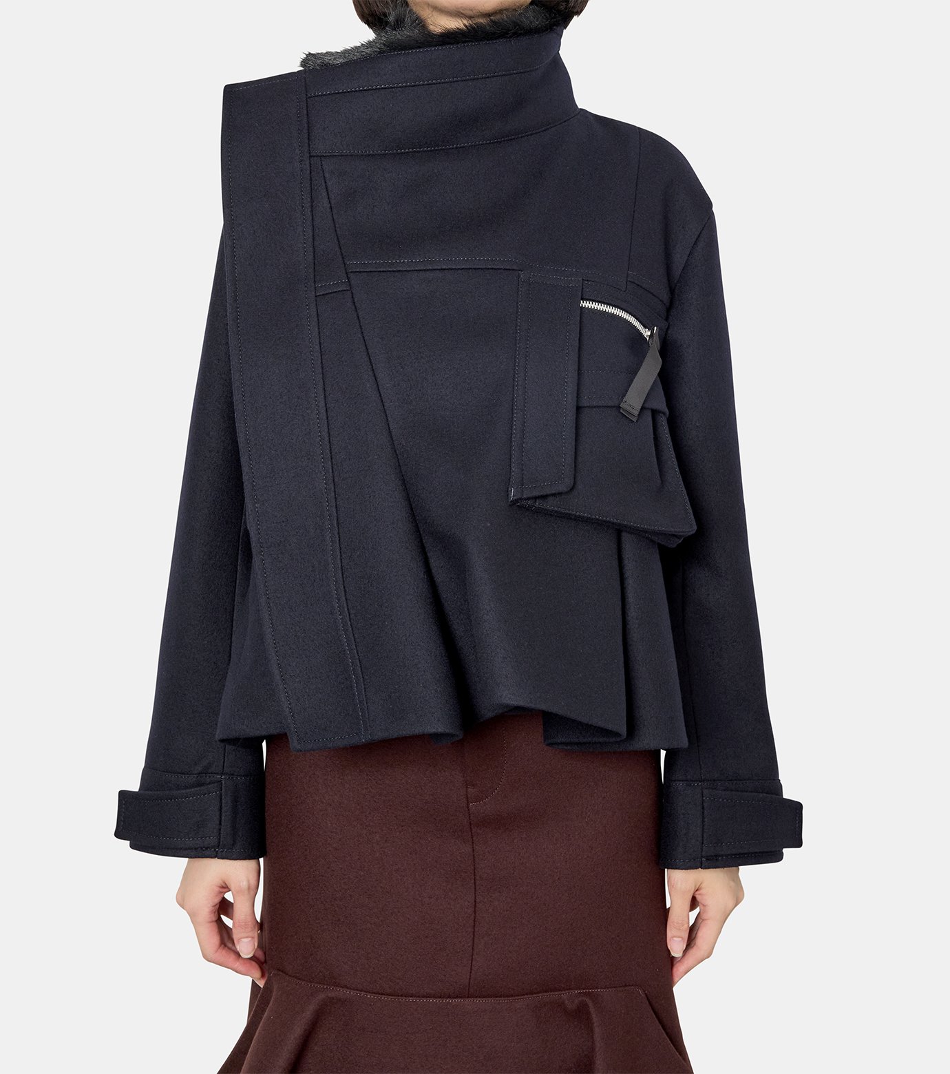 サカイ - sacai | Wool Melton Blouson-Navy-2の通販 | RESTIR リステア