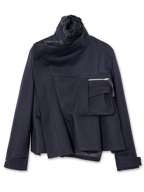 サカイ - sacai | Wool Melton Blouson-Navy-1の通販 | RESTIR リステア