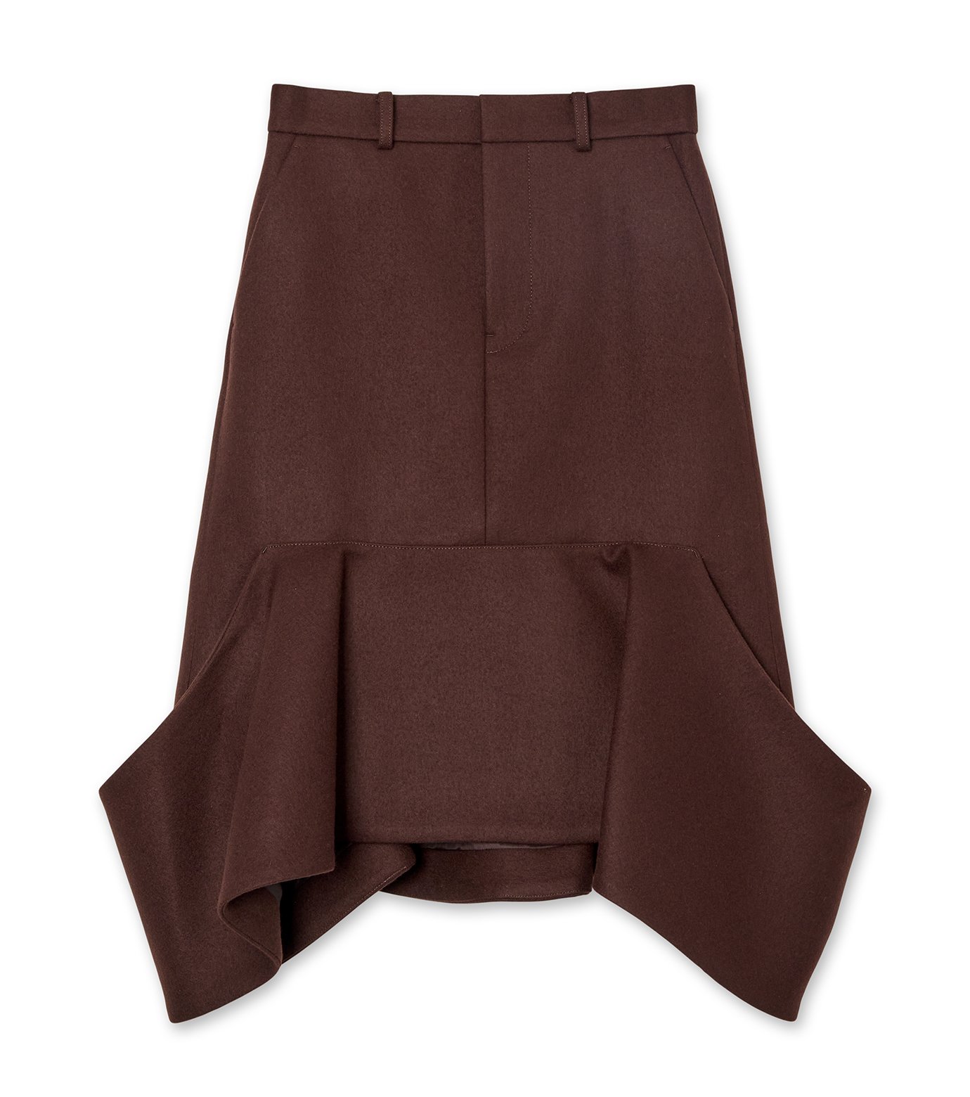 サカイ - sacai | Wool Melton Skirt-Brown-1の通販 | RESTIR リステア