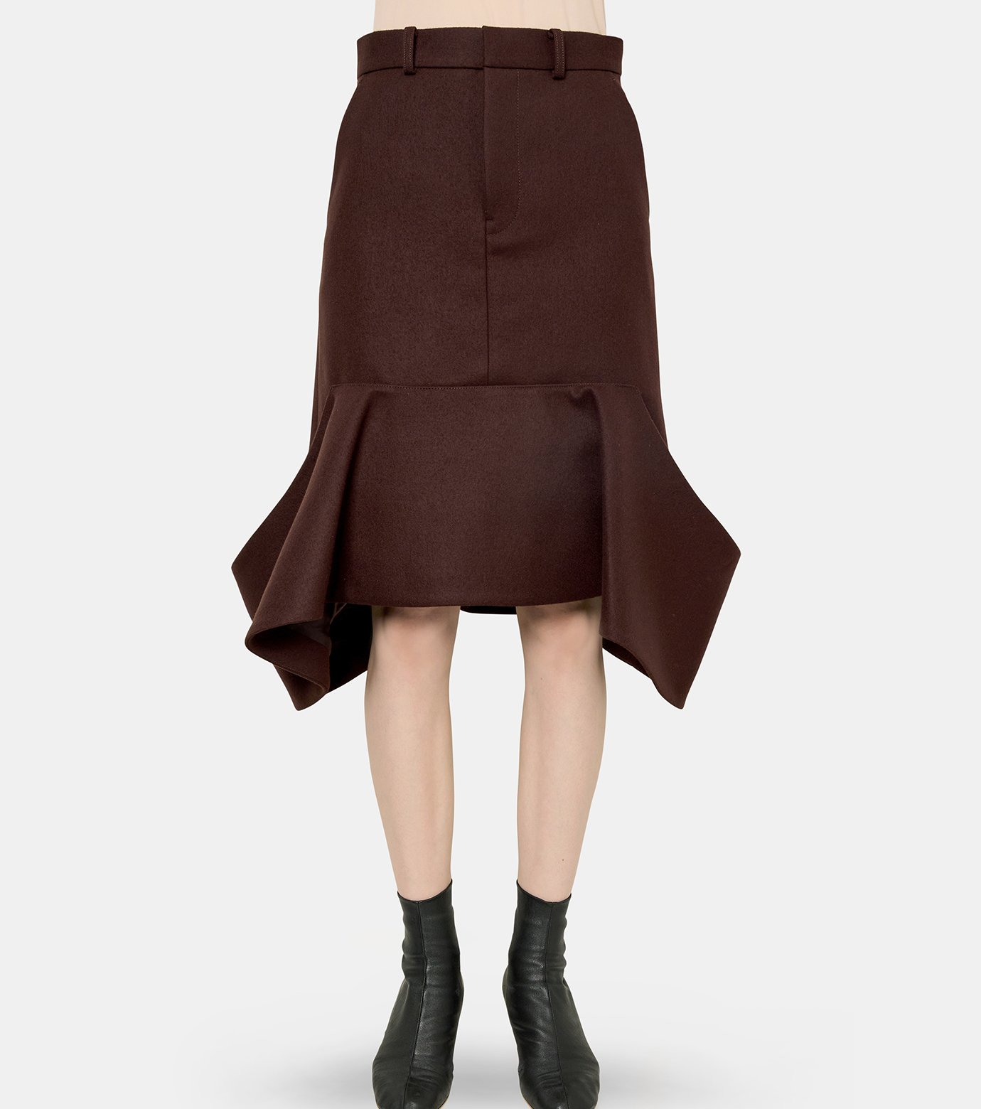 サカイ - sacai | Wool Melton Skirt-Brown-1の通販 | RESTIR リステア
