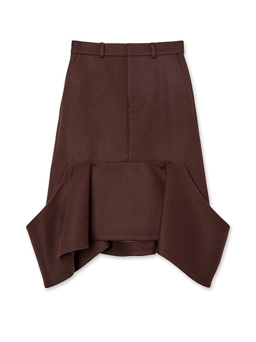 サカイ - sacai | Wool Melton Skirt-Brown-1の通販 | RESTIR リステア