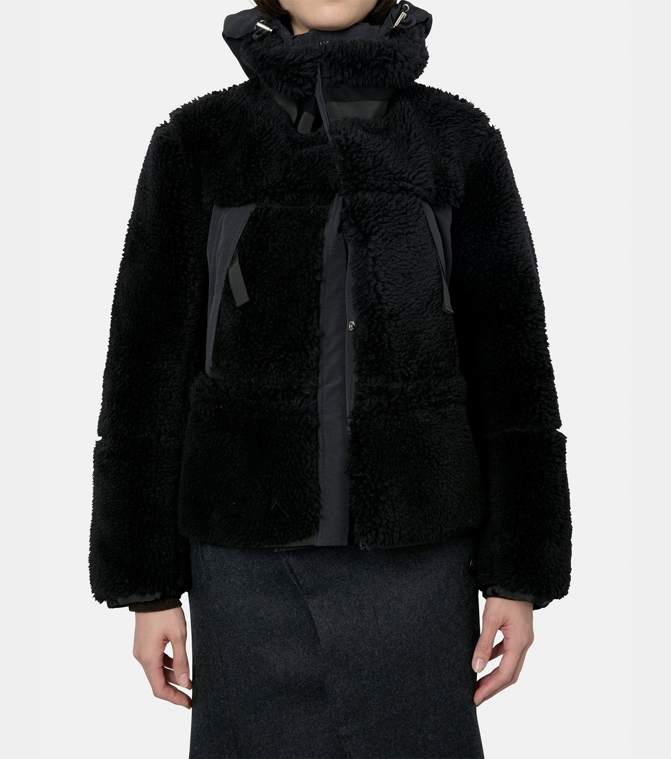 サカイ - sacai | Faux Shearling x Grosgrain | RESTIR リステア