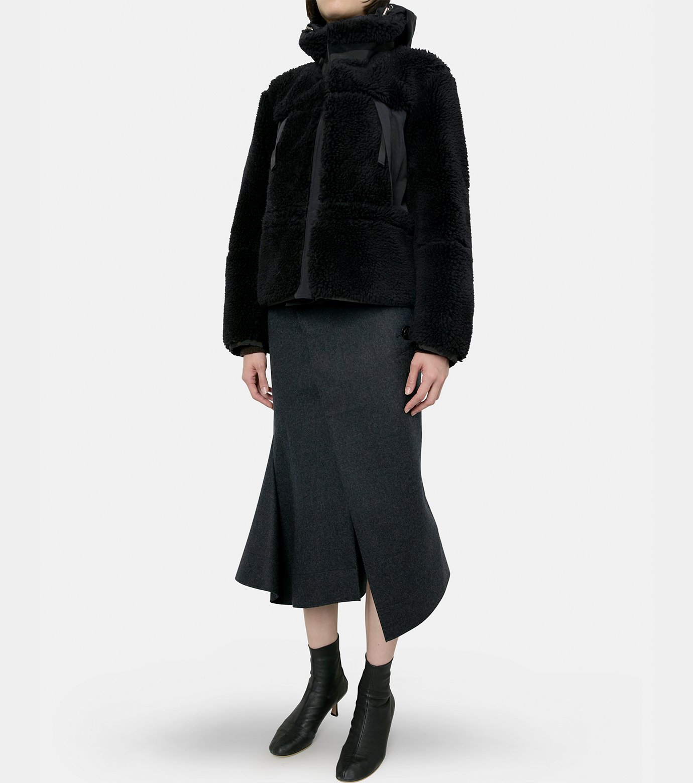 サカイ - sacai | Faux Shearling x Grosgrain | RESTIR リステア