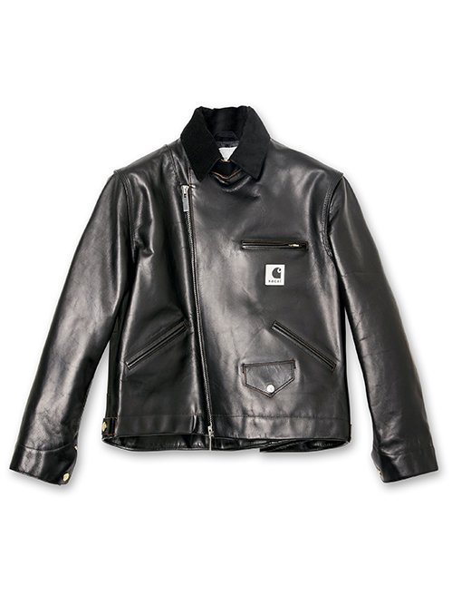 サカイ - sacai | Carhartt WIP Leather Jacket-Black-1の通販