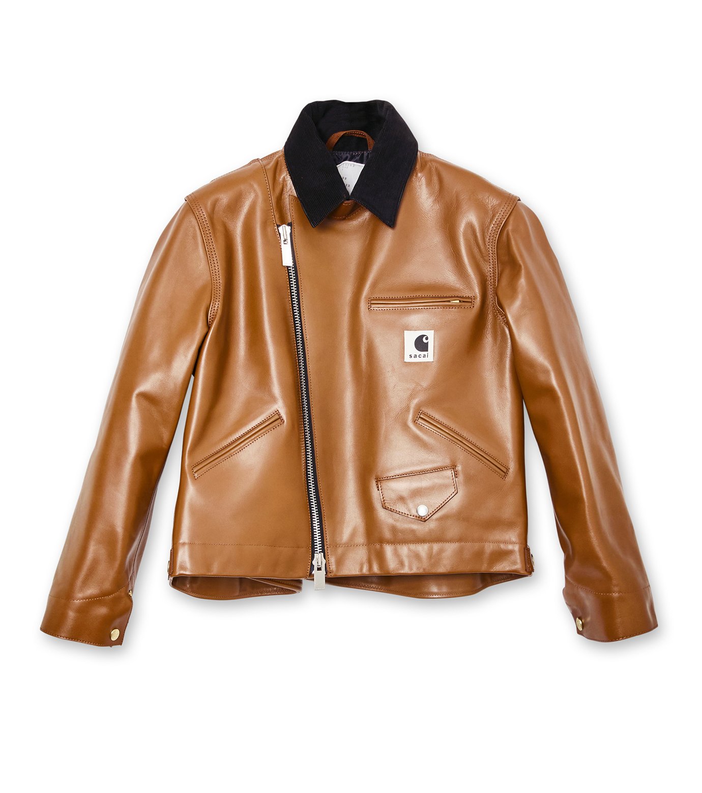 サカイ - sacai | Carhartt WIP Leather Jacket-Brown-1の通販