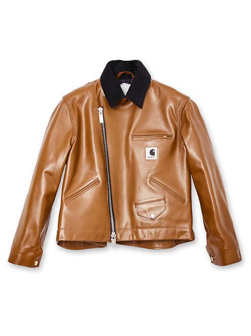 サカイ - sacai | Carhartt WIP Leather Jacket-Brown-1の通販