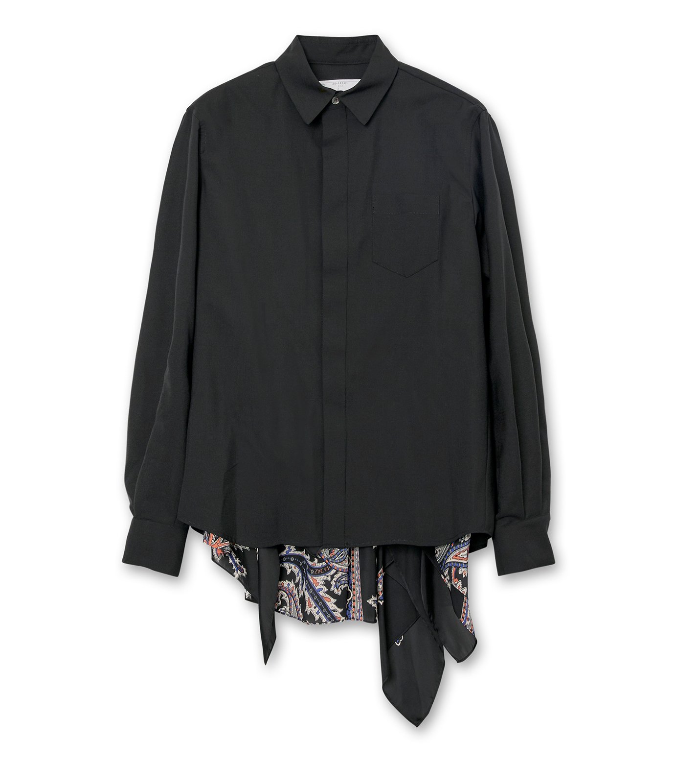 サカイ - sacai | Suiting x Paisley Print Shirt-Black-1の通販