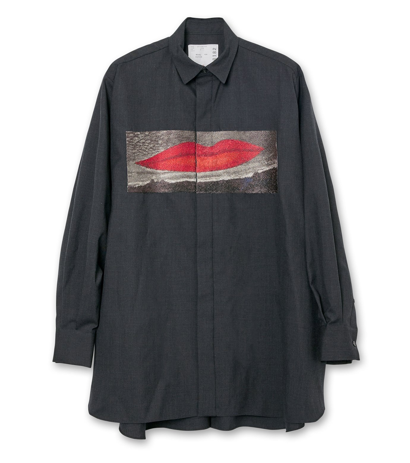 サカイ - sacai | Suiting Shirt Man Ray-Charcoal Gray-1の通販