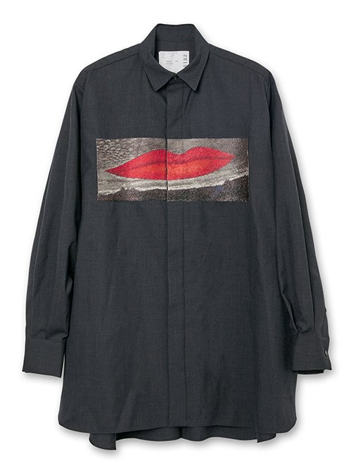 サカイ - sacai | Suiting Shirt Man Ray-Charcoal Gray-1の通販