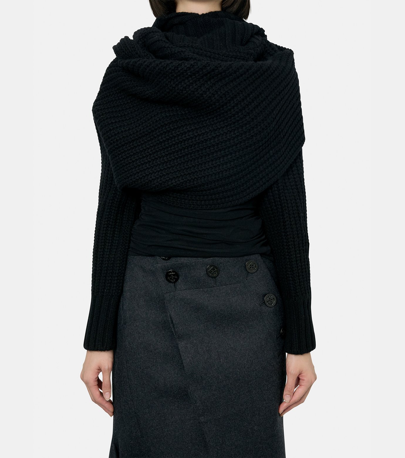 サカイ - sacai | Wool Knit Pullover-Black-Fの通販 | RESTIR リステア