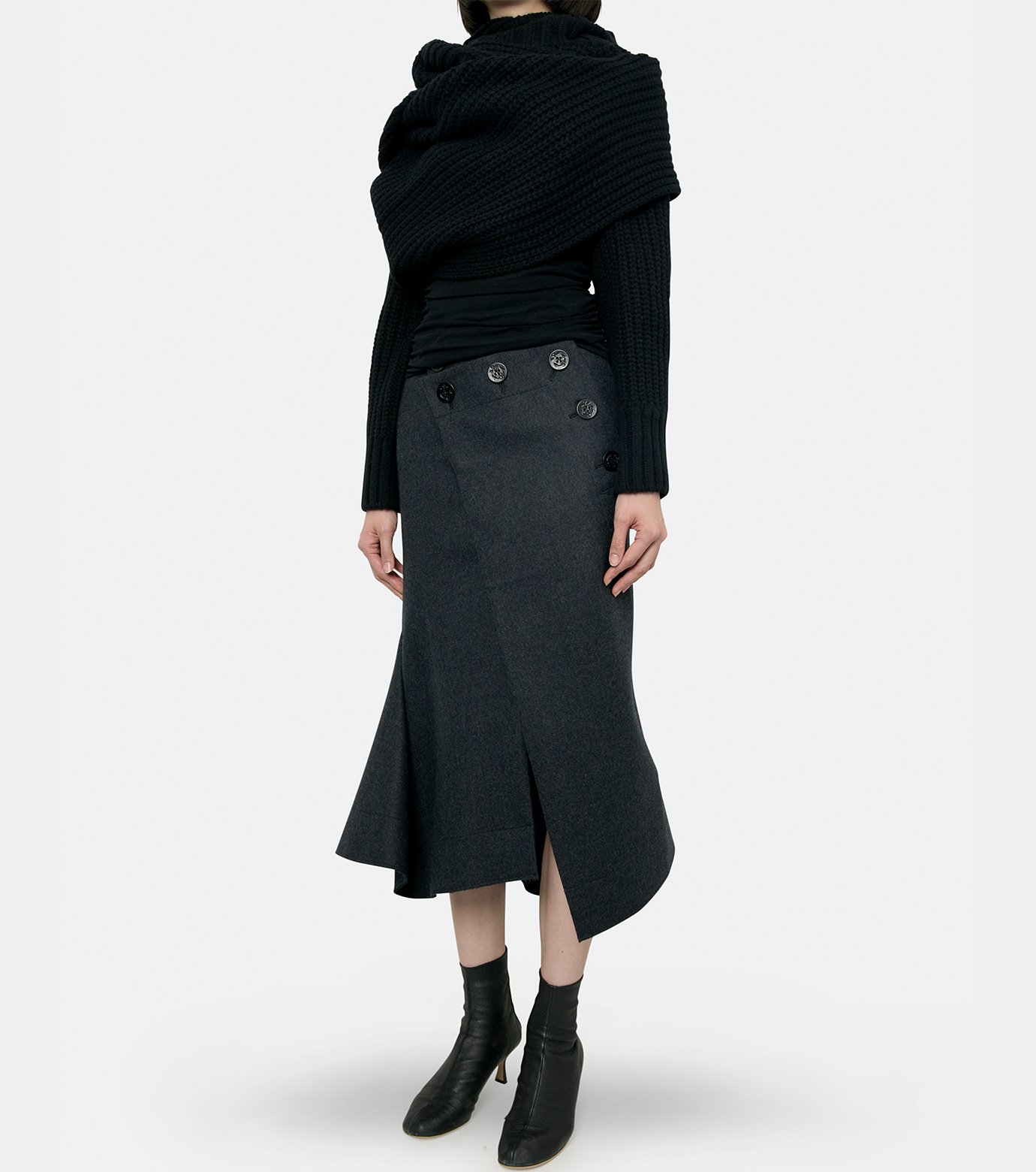 サカイ - sacai | Wool Knit Pullover-Black-Fの通販 | RESTIR リステア
