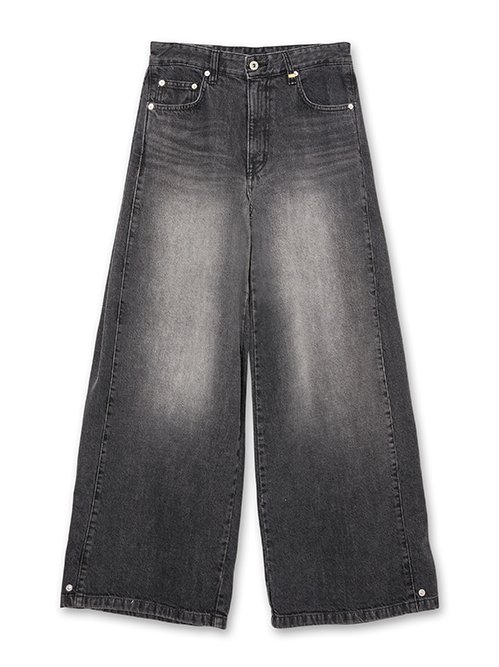 ウェルダン - WE11DONE | TUCKDETAIL DENIM TROUSERS-Black-XSの通販