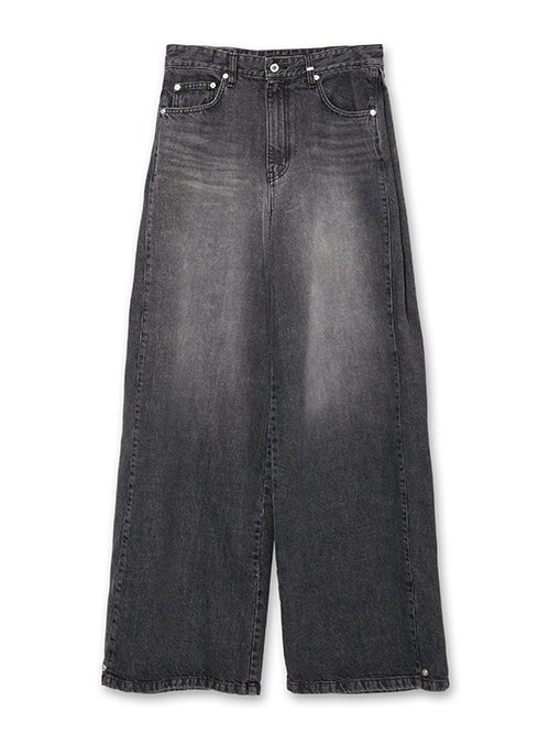 【関税込み】We11done トラウザーズ ウェルダン - WE11DONE | TUCKDETAIL DENIM TROUSERS-Black-Sの