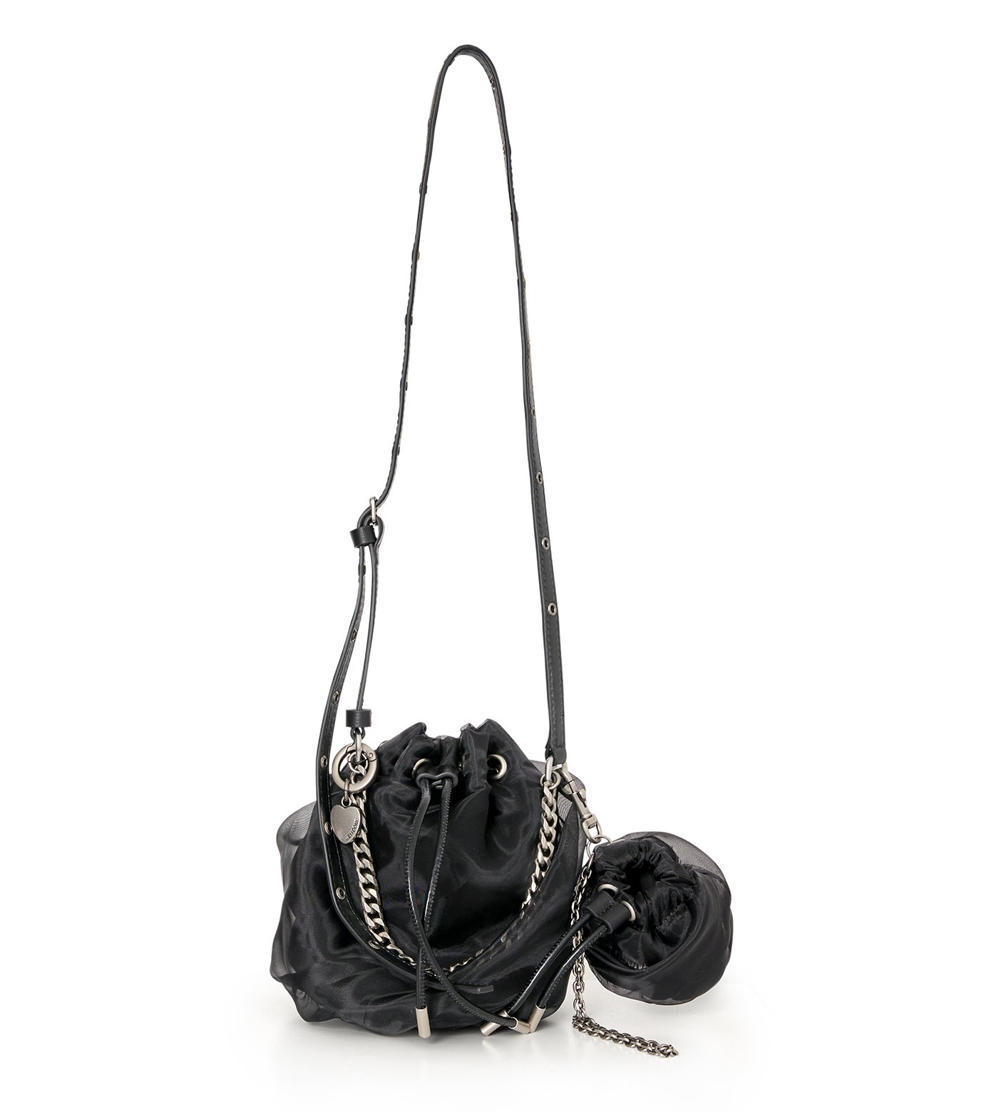 ウェルダン - WE11DONE | ORGANZA DUMPLING BAG-Black-Fの通販 