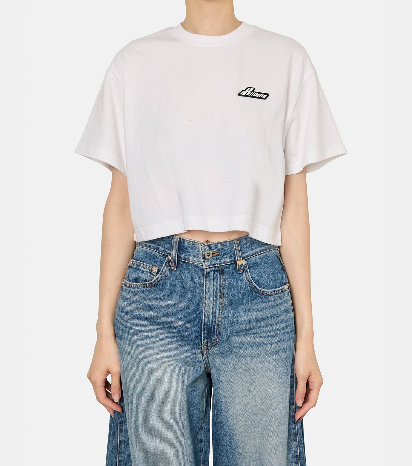 ウェルダン - WE11DONE | CROPPED LOGO T-SHIRT-White-Sの通販