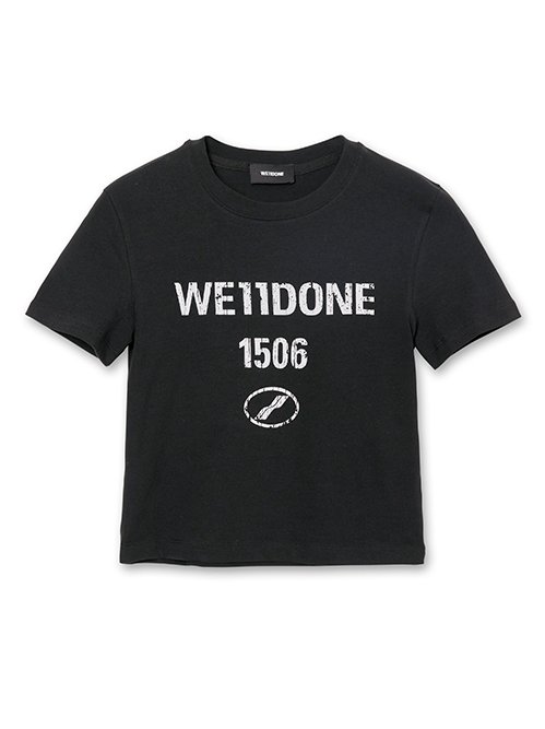 【関税込み】We11done ブラック フェード Tシャツ We11done ロゴ Tシャツ | ブラック | FARFETCH JP