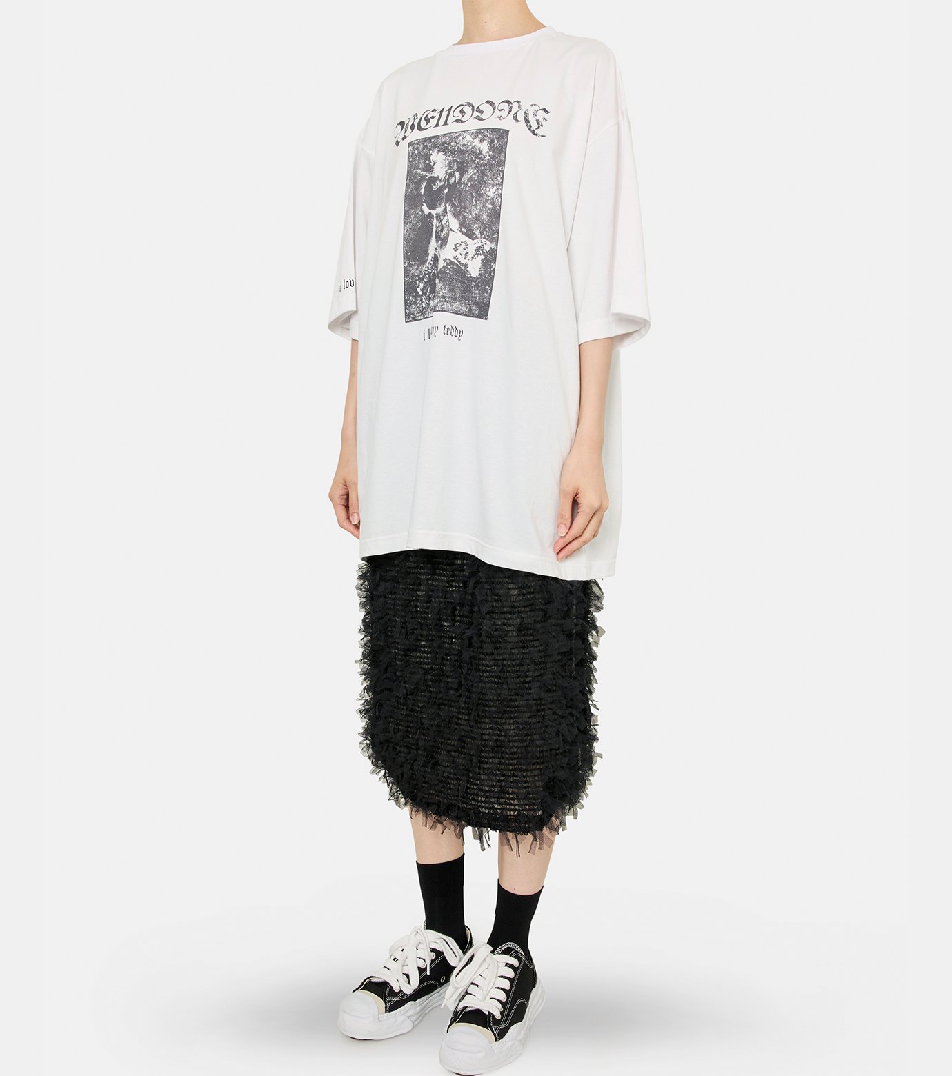 ウェルダン - WE11DONE | TEDDY SLEEVED TSHIRT-White-Sの通販