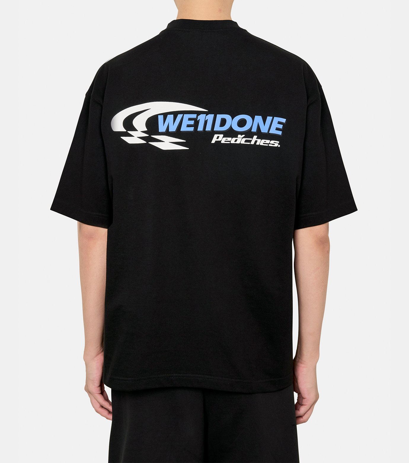 【関税込み】We11done ブラック Teddy Sleeved Tシャツ We11done Black Teddy T-Shirt We11done