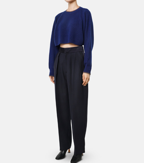 ル シェル ブルー - LE CIEL BLEU | Rib Cropped Knit | RESTIR