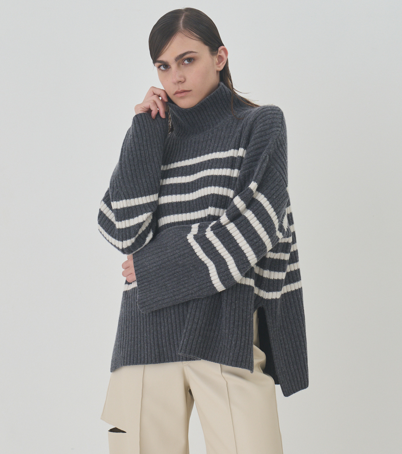 ル シェル ブルー - LE CIEL BLEU | Stripe Rib Turtle | RESTIR リステア