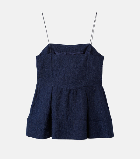 トップス LE CIEL BLEU  Textured Cami Tops 38 ル シェル ブルー - LE CIEL BLEU | Textured Cami Tops-Navy-36