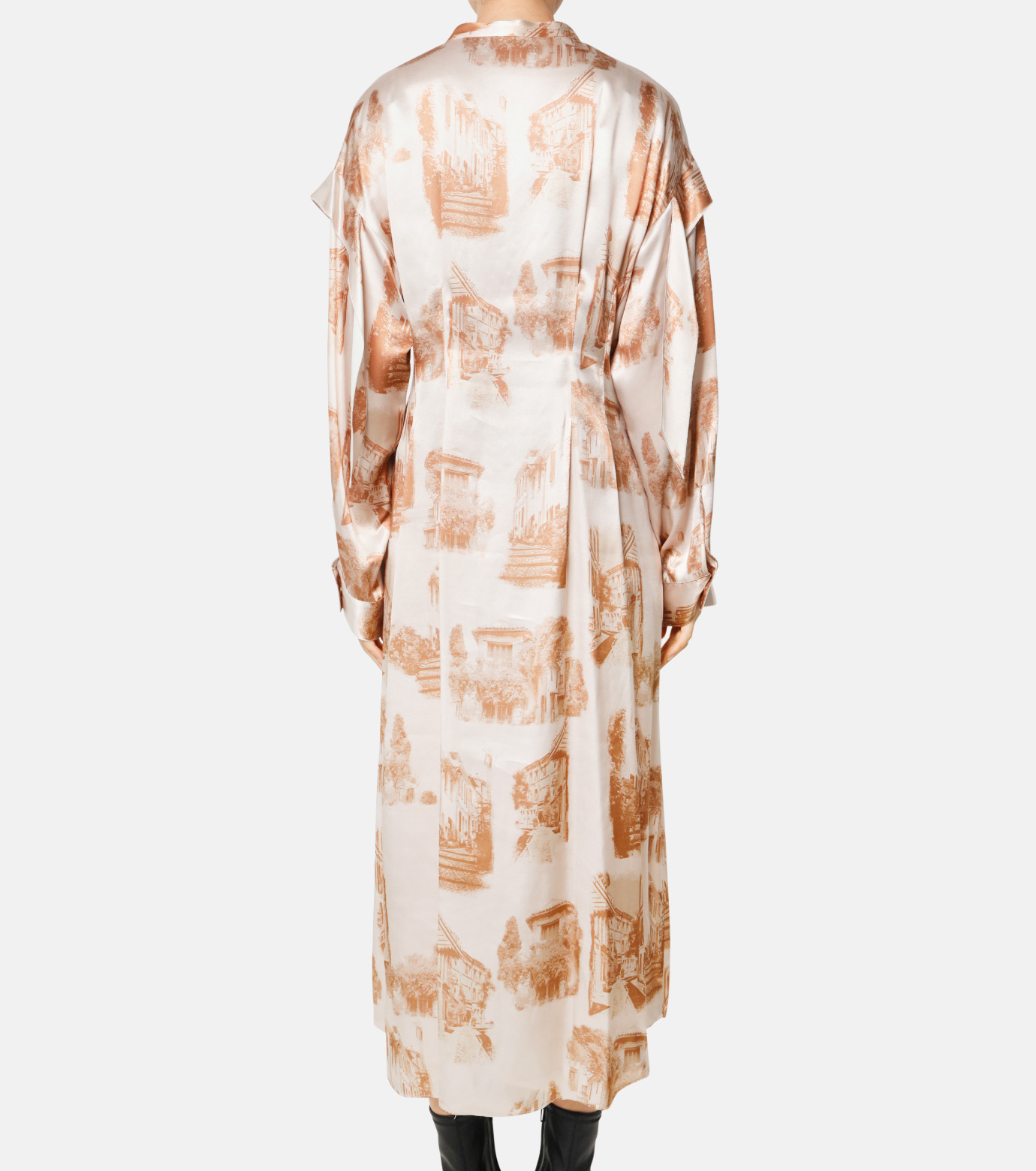 ル シェル ブルー - LE CIEL BLEU | Landscape Print Dress-Multi 