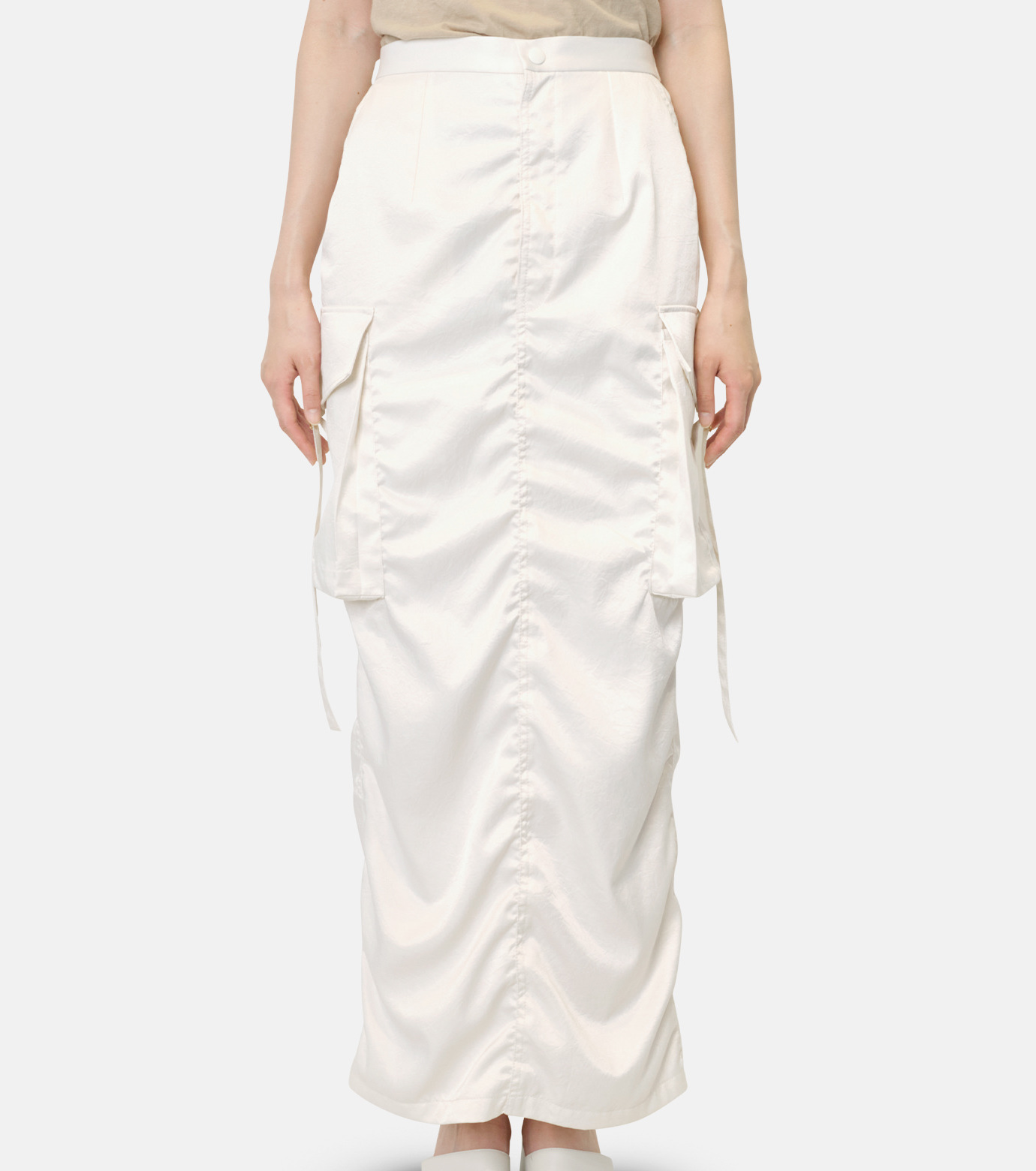 ル シェル ブルー - LE CIEL BLEU | Cargo Maxi Skirt-White-38の通販 